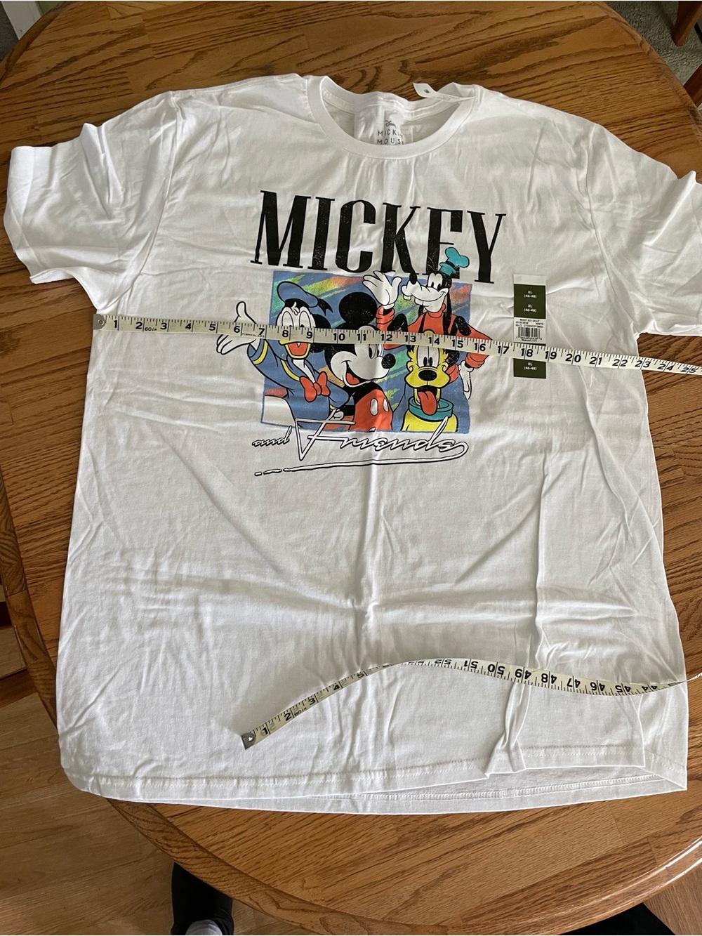 Disney White Mickey & Friends Graphic Tee Size Xl